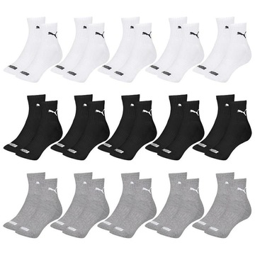 Kit Meia Cano Médio Puma Esportiva - 15 Pares - Masculino