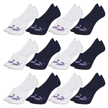 Kit Meia Sapatilha Puma Invisível - 12 Pares - Feminino