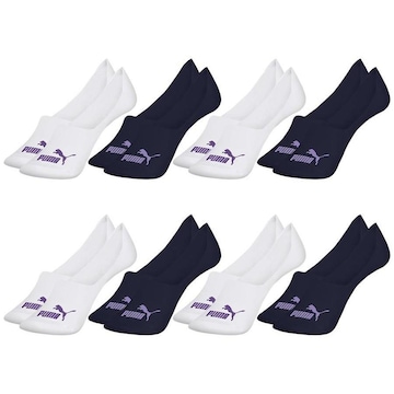 Kit Meia Sapatilha Puma Invisível - 8 Pares - Feminino