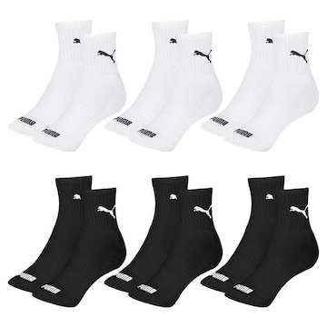 Kit Meia Cano Médio Puma Esportiva - 6 Pares - Masculino