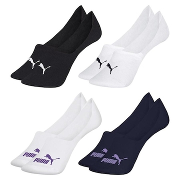 Kit Meia Sapatilha Puma Invisível - 4 Pares - Feminino