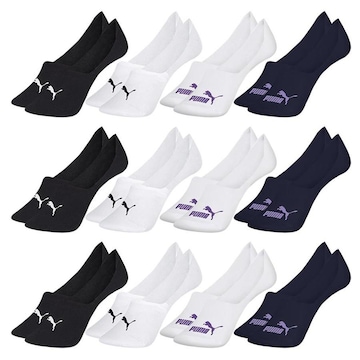 Kit Meia Sapatilha Puma Invisível - 12 Pares - Feminino