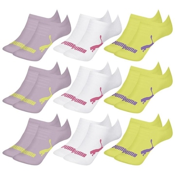 Kit Meia Sapatilha Puma Invisível - 9 Pares - Infantil