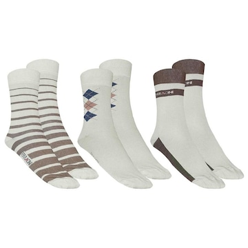 Kit Meias Cano Alto Ferracini Sport - 3 Pares - Masculina