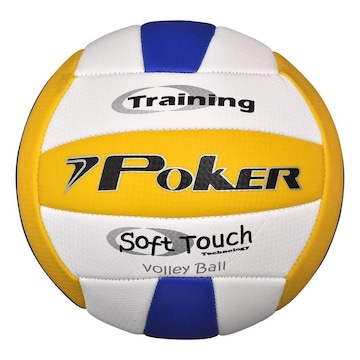 Bola Vôlei Poker Training Oficial - Amarelo+Branco