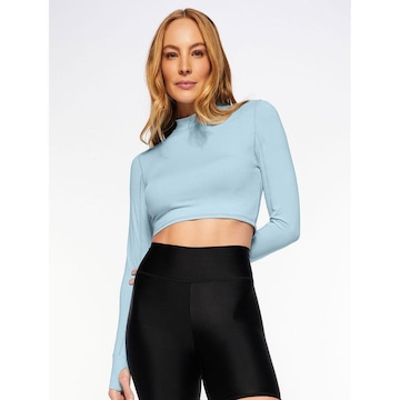 Blusa Cropped Body For Sure Manga Longa U.V - Feminina