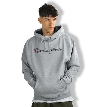 Blusão de Moletom com Capuz Champion Cang Logo Contour Script - Masculino