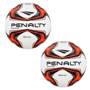 Kit com 2 Bola de Futebol Campo Penalty Bravo Xxiv