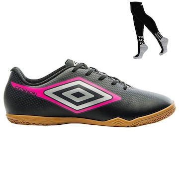 Chuteira Futsal Umbro Cannon + Meião - Adulto