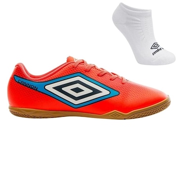 Chuteira Futsal Umbro Cannon + Meia - Adulto