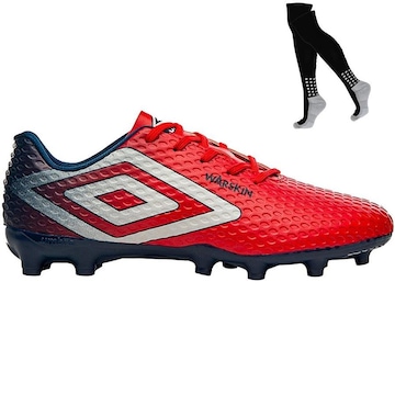 Chuteira de Campo Umbro Warskin + Meião - Adulto