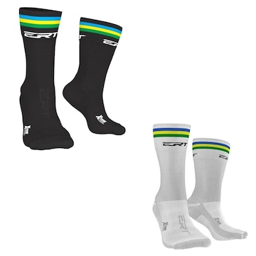 Kit Meia Ciclismo Corrida Esportiva Cano Médio Ert Brasil