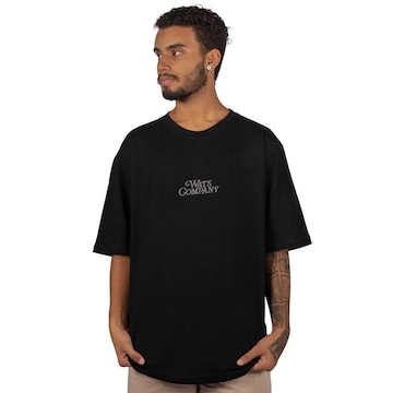 Camiseta Wats Oversized Clean Preta - Masculina