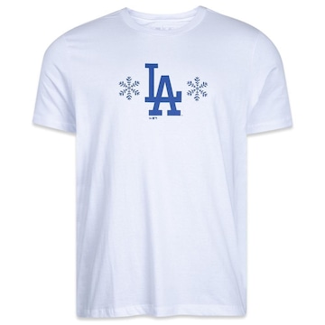 Camiseta New Era Regular Los Angeles Dodgers Action Winter Sports - Masculina