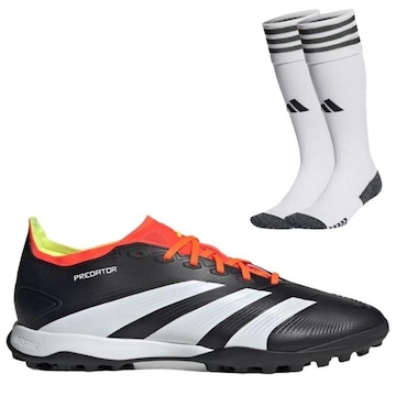 Chuteira Society adidas Predator League 24 Low + Meia Antiderrapante - Adulto