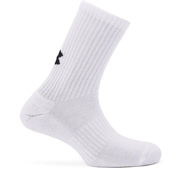 Meia Cano Alto Under Armour Core Cotton Crew - 3 Pares - Unissex