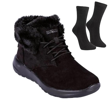 Bota Skechers On The Go + Par de Meia - Feminina