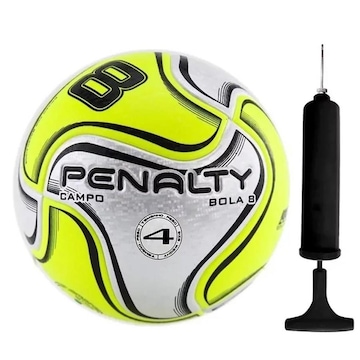 Bola de Futebol de Campo Penalty 8 Xxiv + Bomba de Ar - Infantil