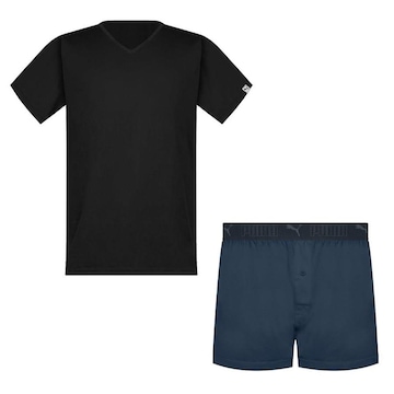 Pijama Puma Camiseta + Samba Canção - Masculino