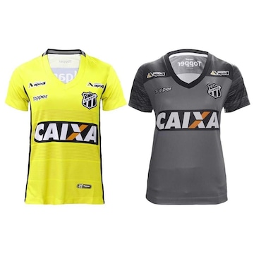 Kit Camisas do Ceará 2018 Topper - 2 Unidades - Feminina