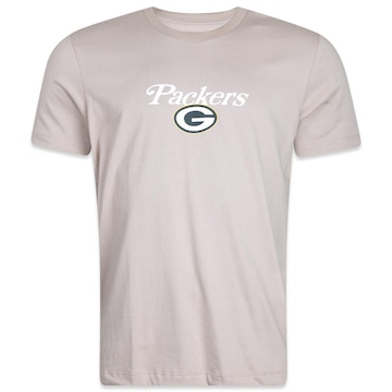 Camiseta New Era Regular Green Bay Packers Logo History - Masculina