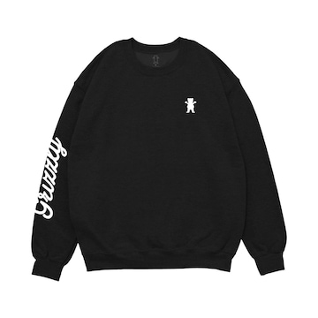 Blusão de Moletom Grizzly Mini Bear Script Crewneck Masculino