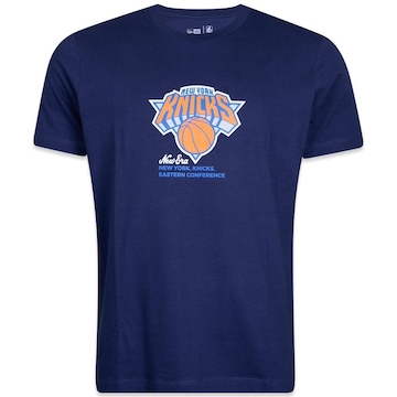 Camiseta New Era Regular New York Knicks Logo History - Masculina