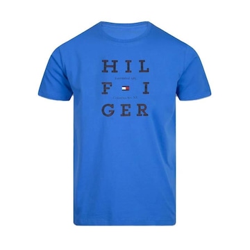 Camiseta Tommy Hilfiger Box Flag Logo Tee - Masculina