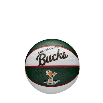 Mini Bola de Basquete Wilson Nba Retro Bucks