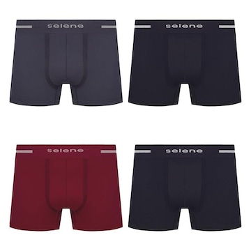 Kit Cueca Selene Boxer sem Costura - 4 Unidades - Masculino