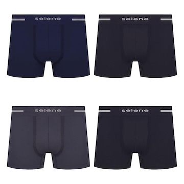 Kit Cueca Selene Boxer sem Costura - 4 Unidades - Masculino