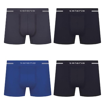 Kit Cueca Selene Boxer sem Costura - 4 Unidades - Masculino