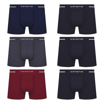 Kit Cueca Selene Boxer sem Costura - 6 Unidades - Masculino