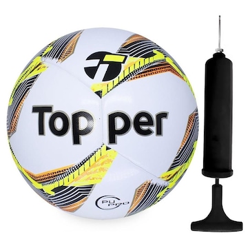 Kit Bola de Futebol de Campo Topper Samba + Bomba de Ar