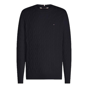 Blusão Suéter Tommy Hilfiger Manga Longa Classic Cable Crew Masculino