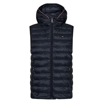 Colete Puffer Tommy Hilfiger Padded Global Stripe Vest - Masculino