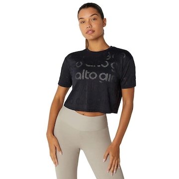 Blusa Cropped Alto Giro Mesh - Feminina