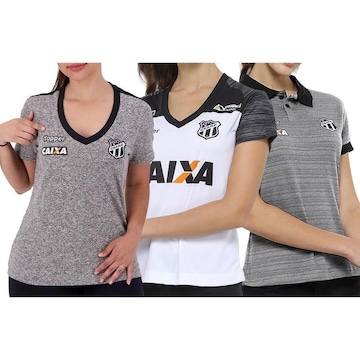 Kit Camisa do Ceará 2018 Topper - 3 Unidades - Feminina