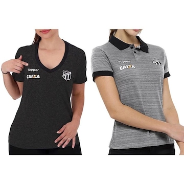 Kit Camisa do Ceará 2018 Topper - 2 Unidades - Feminino