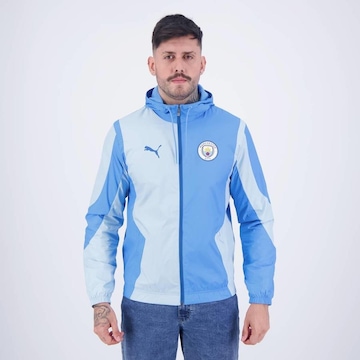 Jaqueta com Capuz Manchester City Pré Jogo Woven Puma - Masculina