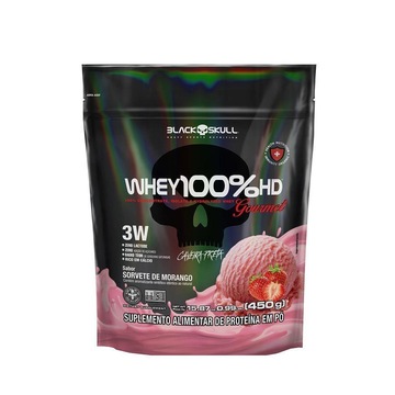 Whey 100%Hd Gourmet 450G Refil - Black Skull