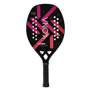 Raquete de Beach Tennis Kona Thunder Pink 2024 Carbono 3K