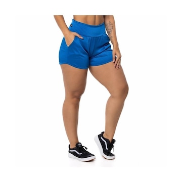 Shorts Orbis Fitness Poliamida Cirrê Cós Alto - Feminino