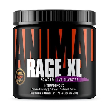 Pré Treino Animal Rage Xl 221G - Universal Nutrition