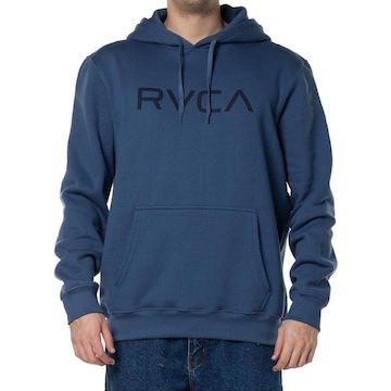 Blusão de Moletom com Capuz Rvca Big Rvca 280G Wt24 Masculino Azul