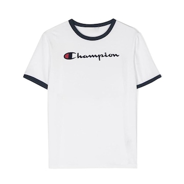 Camiseta Champion Manga Curta Malhão C Logo Script - Infantil