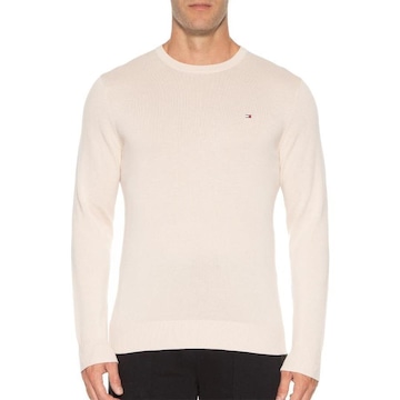 Suéter Tommy Hilfiger Manga Longa Tricot Signature - Masculino