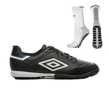 Chuteira Society Umbro Speciali Classic + Meia Antiderrapante - Adulto