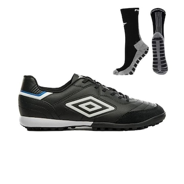 Chuteira Society Umbro Speciali Classic + Meia Antiderrapante - Adulto