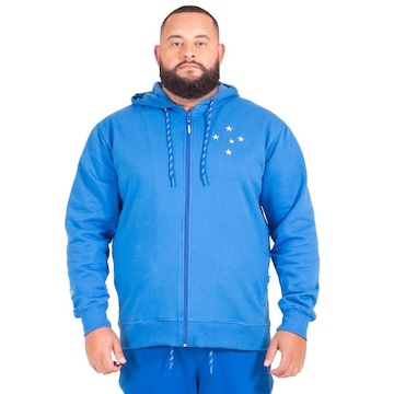 Blusão de Moletom com Capuz Surf Center Canguru Cruzeiro Oficial Raposa Plus Size - Masculino